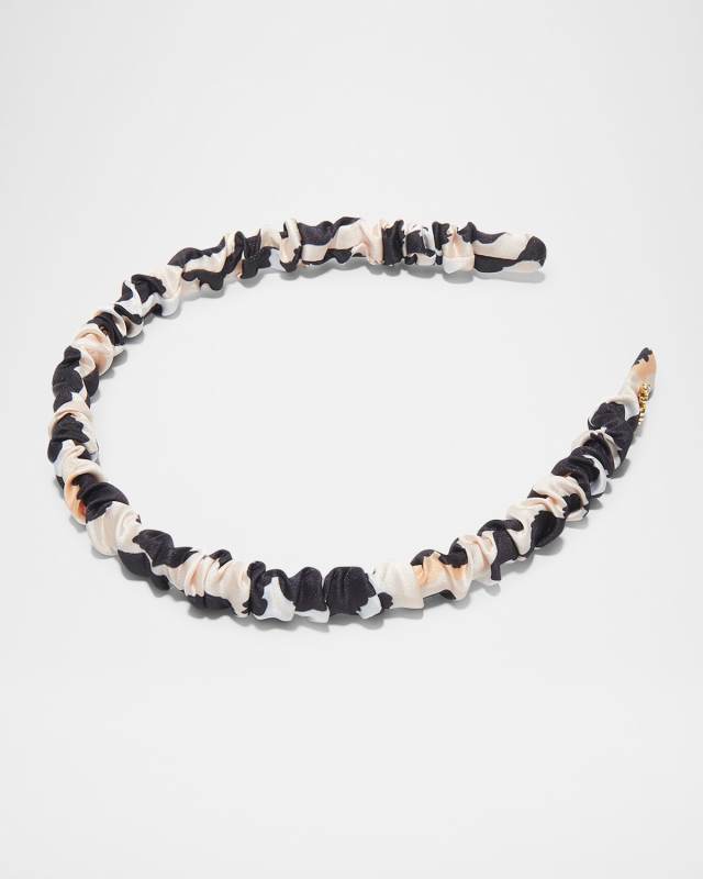 Jessie Leopard-Print Silk Headband